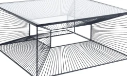 Soffbord Dimension Fyrkantig - Svart/Glas, 80x80cm - KARE Design