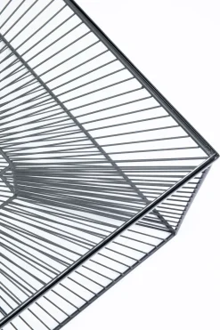 Soffbord Dimension Fyrkantig - Svart/Glas, 80x80cm - KARE Design