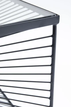 Soffbord Dimension Fyrkantig - Svart/Glas, 80x80cm - KARE Design