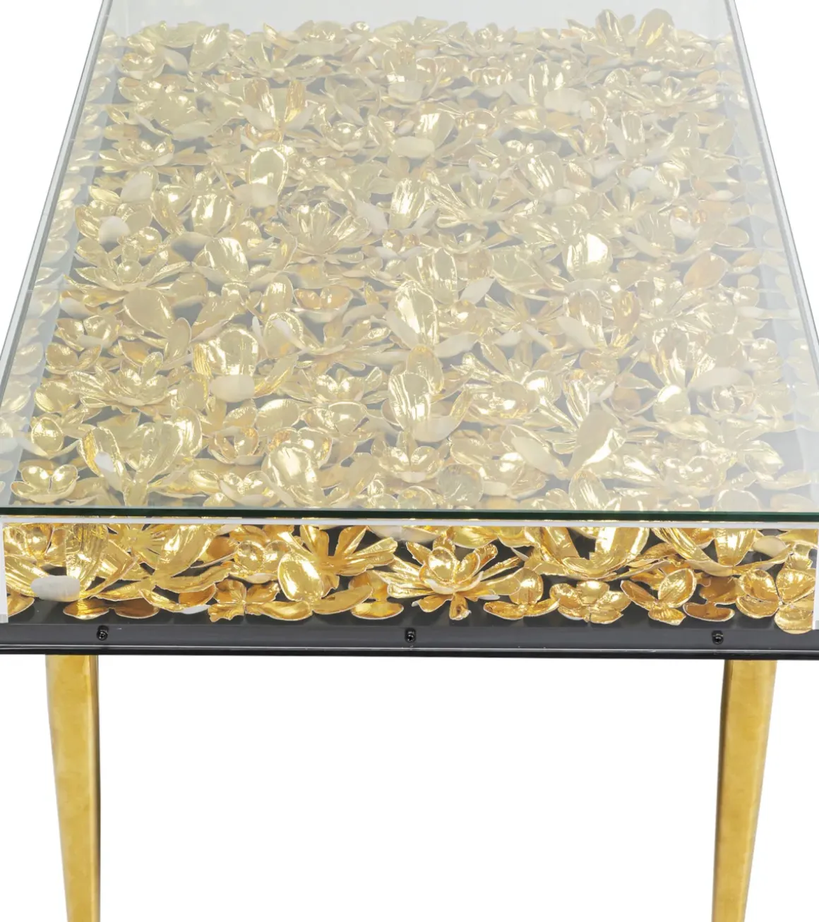 Soffbord Gold Flowers, 120x60cm - KARE Design
