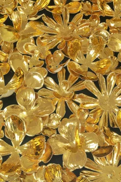 Soffbord Gold Flowers, 120x60cm - KARE Design