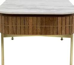 Soffbord Grace - Trä/Marmor/Guld - KARE Design