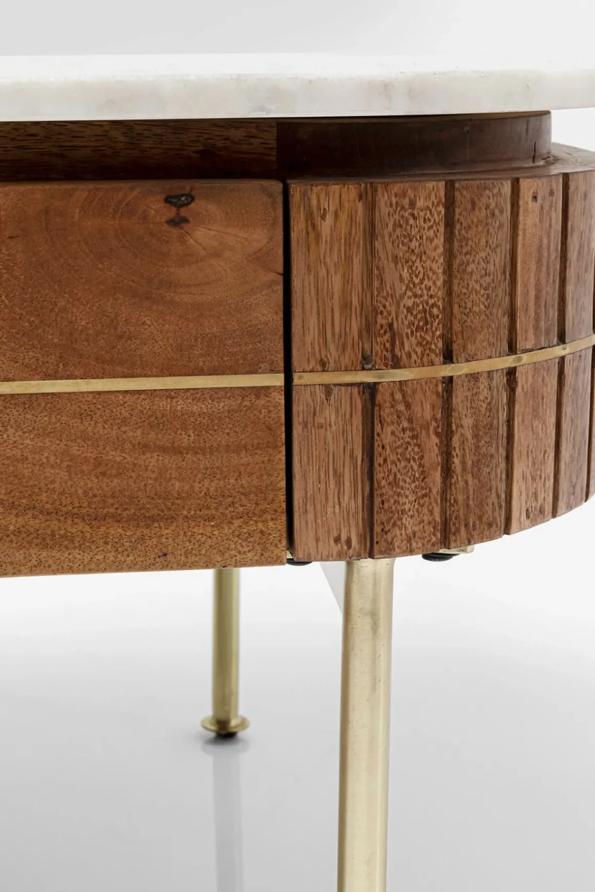 Soffbord Grace - Trä/Marmor/Guld - KARE Design