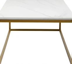 Soffbord Key West - Rektangulärt Bord Marmor/Guld, 120x60cm - KARE Design