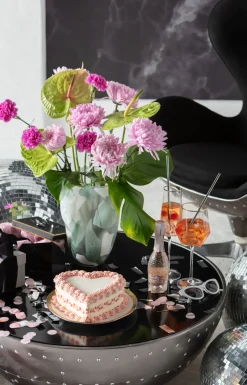 Soffbord Lounge Gun -  Svart/Silver Metal Ø83cm - KARE Design
