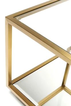 Soffbord Luigi - Set med 4 Bord i Mässing/Glas - KARE Design