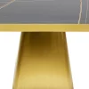 Soffbord Miler - Guld/Marmor, 80x80cm - KARE Design