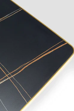Soffbord Miler - Guld/Marmor, 80x80cm - KARE Design