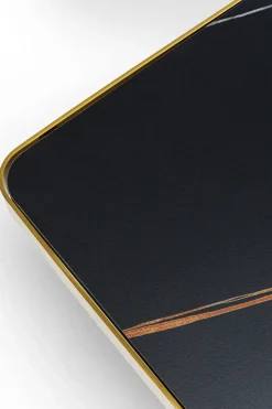 Soffbord Miler - Guld/Marmor, 80x80cm - KARE Design