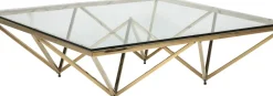 Soffbord Network - Glas och Mässing, 105x105cm - KARE Design