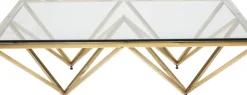 Soffbord Network - Glas och Mässing, 105x105cm - KARE Design