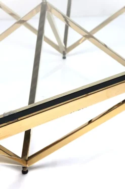 Soffbord Network - Glas och Mässing, 105x105cm - KARE Design