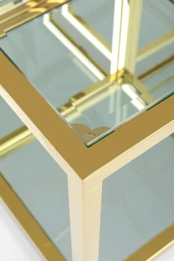 Soffbord Orion - Set med 4 Bord i Guld/Glas, 100x100cm - KARE Design
