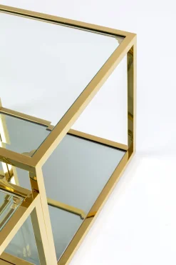 Soffbord Orion - Set med 4 Bord i Guld/Glas, 100x100cm - KARE Design
