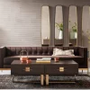 Soffbord Osaka - Mörkt Trä/Borstad Mässing - KARE Design