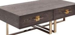Soffbord Osaka - Mörkt Trä/Borstad Mässing - KARE Design