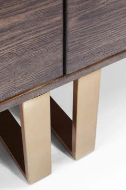Soffbord Osaka - Mörkt Trä/Borstad Mässing - KARE Design