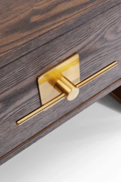 Soffbord Osaka - Mörkt Trä/Borstad Mässing - KARE Design