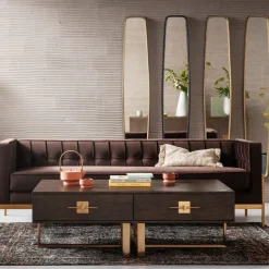 Soffbord Osaka - Mörkt Trä/Borstad Mässing - KARE Design