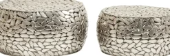 Soffbord Pebbles Deluxe - Set med 2 Bord i Silver - KARE Design