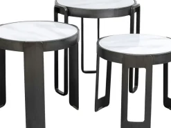 Soffbord Perelli - Set med 3 Sidobord - Svart - KARE Design