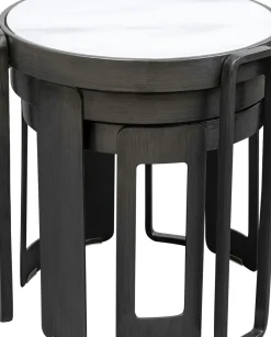 Soffbord Perelli - Set med 3 Sidobord - Svart - KARE Design