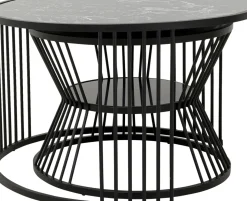 Soffbord Roma - Marmor/Svart, 2-set - KARE Design