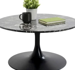 Soffbord Schickeria - Svart/Marmor Ø80cm - KARE Design