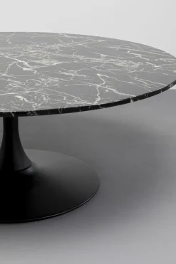 Soffbord Schickeria - Svart/Marmor Ø110cm - KARE Design
