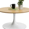 Soffbord Schickeria - Vit/Ek Ø80cm - KARE Design