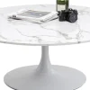 Soffbord Schickeria - Vit/Marmor Ø110cm - KARE Design