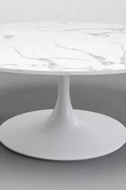 Soffbord Schickeria - Vit/Marmor Ø110cm - KARE Design