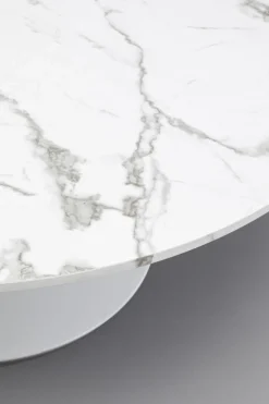 Soffbord Schickeria - Vit/Marmor Ø110cm - KARE Design