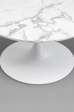 Soffbord Schickeria - Vit/Marmor Ø80cm - KARE Design