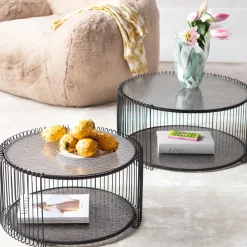Soffbord Wire Double - Bubble Svart (2/Set) - KARE Design