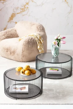 Soffbord Wire Double - Bubble Svart (2/Set) - KARE Design