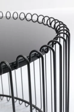 Soffbord Wire Live Rund - Svart/Glas, Ø60cm - KARE Design
