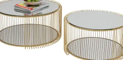 Soffbord Wire - Mässing, (2/Set) - KARE Design