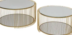 Soffbord Wire - Mässing, (2/Set) - KARE Design