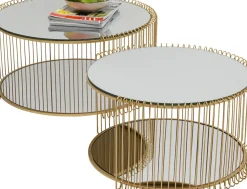 Soffbord Wire - Mässing, (2/Set) - KARE Design