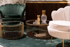 Soffbord Wire - Mässing, (2/Set) - KARE Design