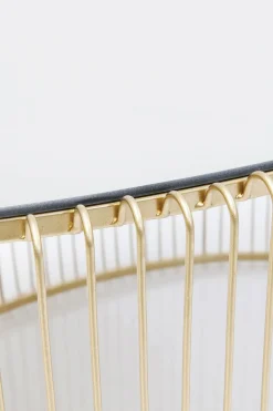 Soffbord Wire Oval - Mässing/Spegelglas, 90x60cm - KARE Design