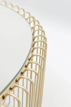 Soffbord Wire Oval - Mässing/Spegelglas, 90x60cm - KARE Design