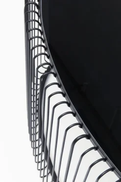 Soffbord Wire Oval - Svart/Glas, 90x60cm - KARE Design