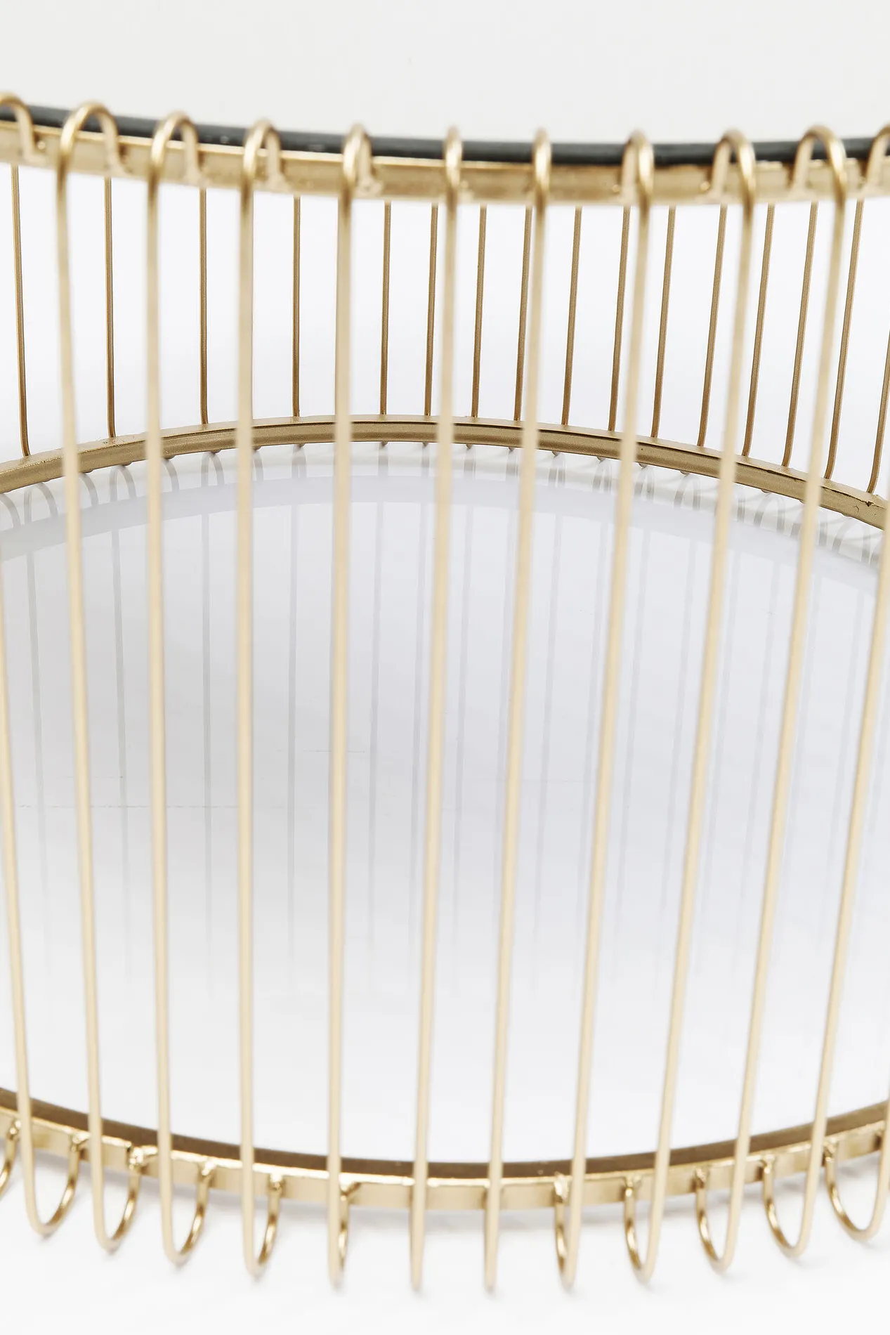 Soffbord Wire Rund - Set med 2 Bord Mässing/Spegelglas, Ø69/60cm - KARE Design