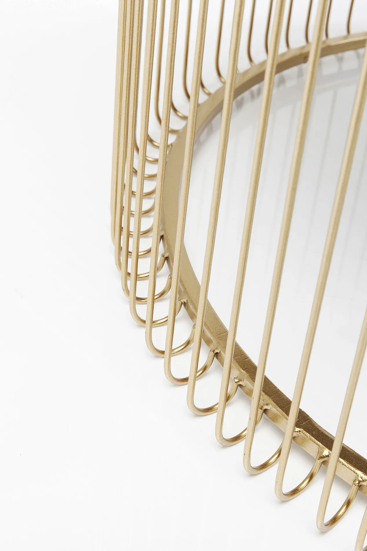Soffbord Wire Rund - Set med 2 Bord Mässing/Spegelglas, Ø69/60cm - KARE Design