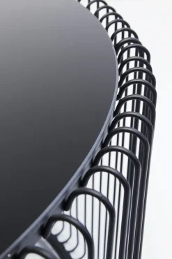 Soffbord Wire Rund - Svart/Glas, Ø80cm - KARE Design