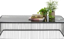 Soffbord Wire - Svart/Marmorimitation, 145x70cm - KARE Design