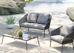Soffgrupp Trädgård Elba Grey Quattro - Grå, (4/part) - KARE Design