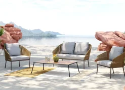 Soffgrupp Trädgård Elba Quattro - Natur, (4/part) - KARE Design